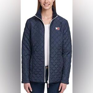Tommy Hilfiger Women's Navy Bomber Jacket Size S